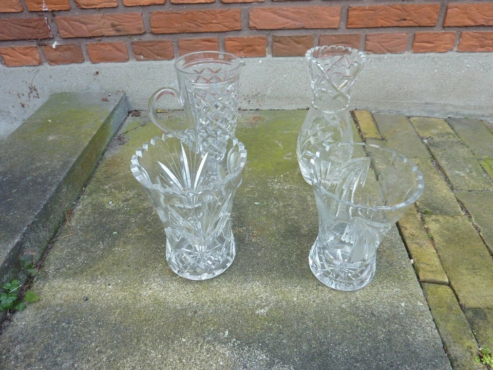 Glas vaser og kande krystal