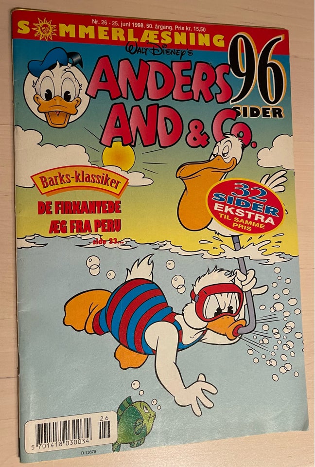 Anders And 1998 nr. 26, Walt Disney,