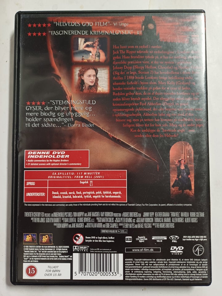 From Hell, DVD, gyser