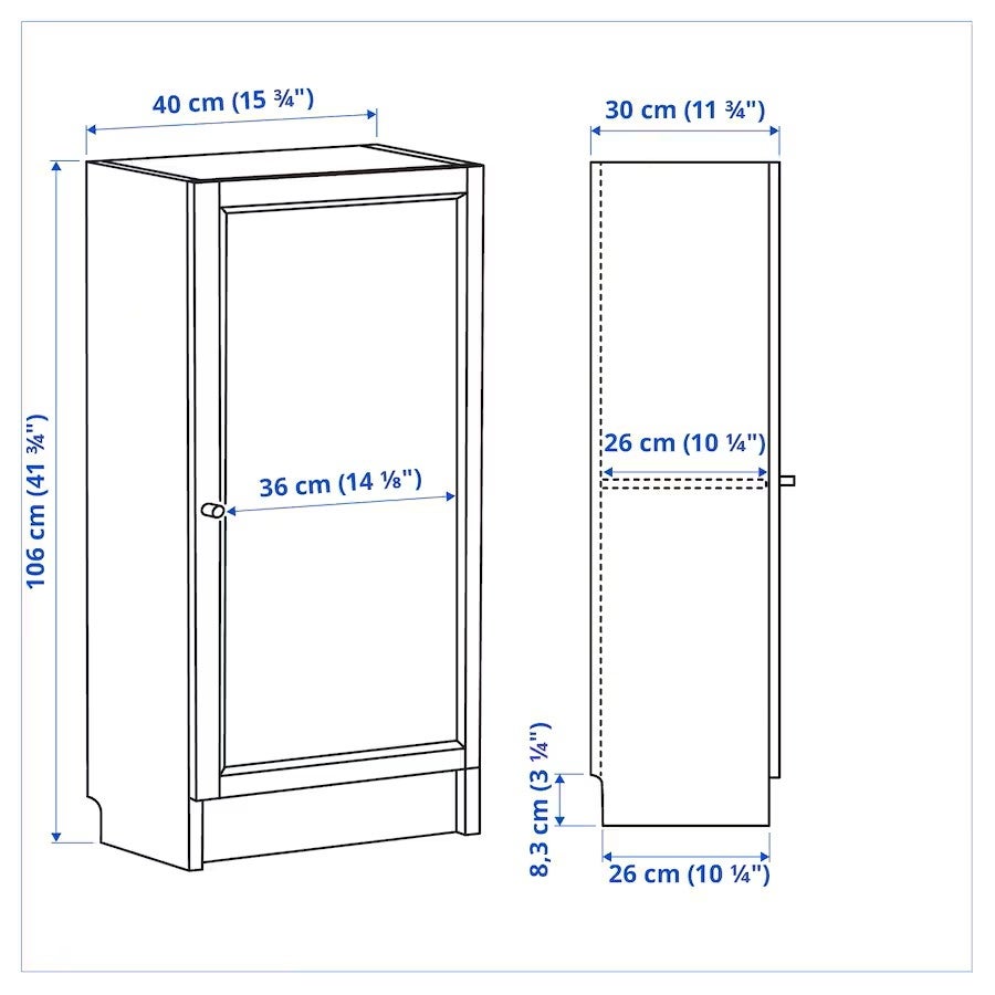 Bogskab, IKEA Billy/Oxberg, b: 40