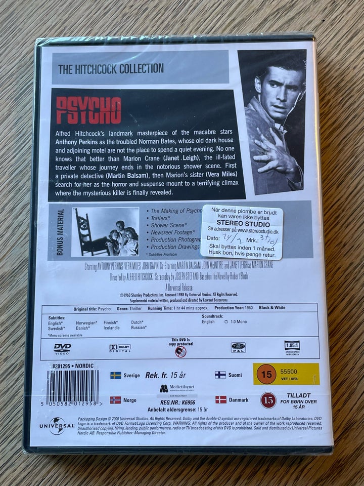 Psycho (NY!), DVD, thriller