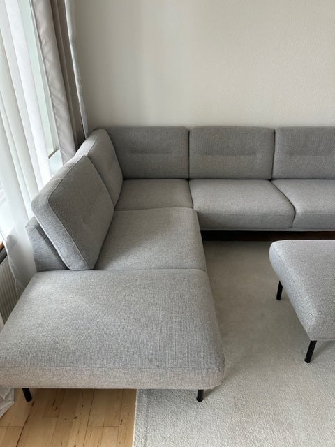 Hjørnesofa polyester 5 pers