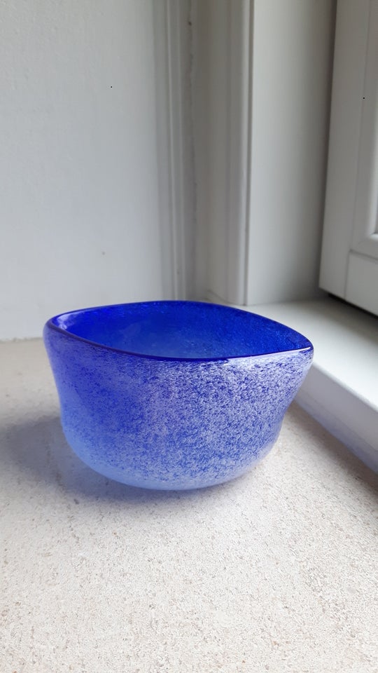 Glas Skål Vase Boblevaser BLUE