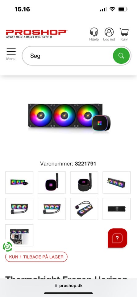 Vandkøling til CPU med RGB/Farver,