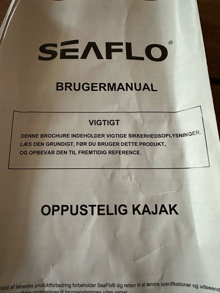 Kajak Oppustelig kajak  Seaflo