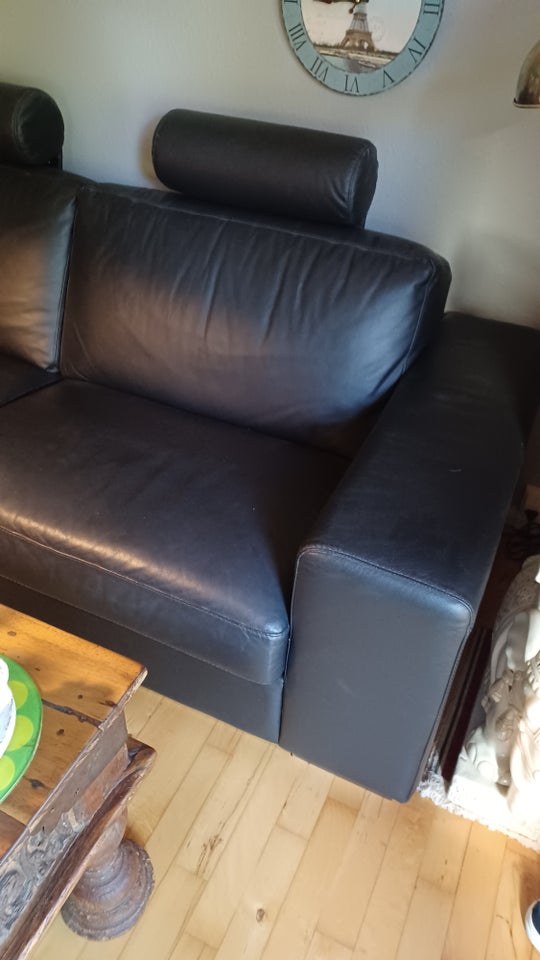 Sofa, læder, 4 pers.