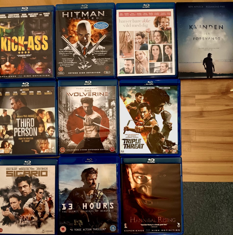 Blu-ray Film 30,- kr. (4 for 100,-