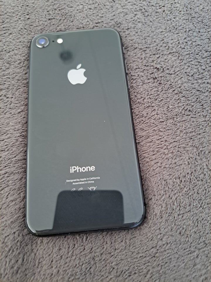 iPhone 8, 256 GB, sort