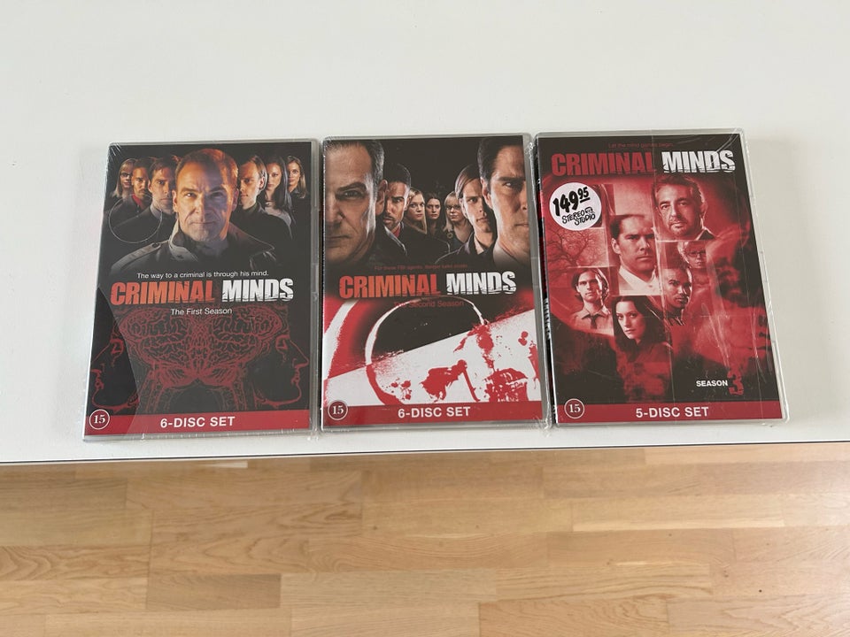 CRIMINAL MINDS sæson 1-3, DVD,