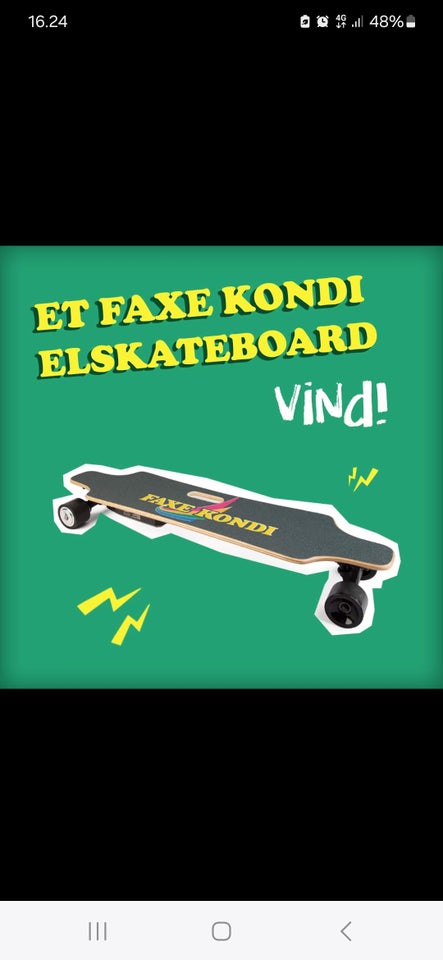 El-skateboard, faxe kondi