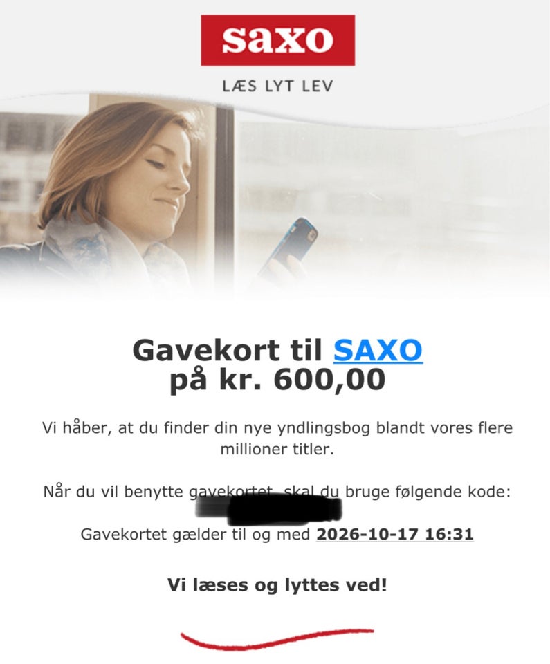 Gavekort til SAXO