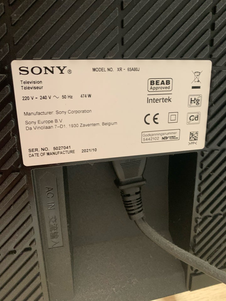 LED, Sony, XR-65A80J