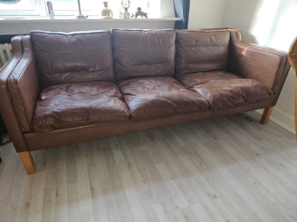 Sofa, læder, 3 pers.