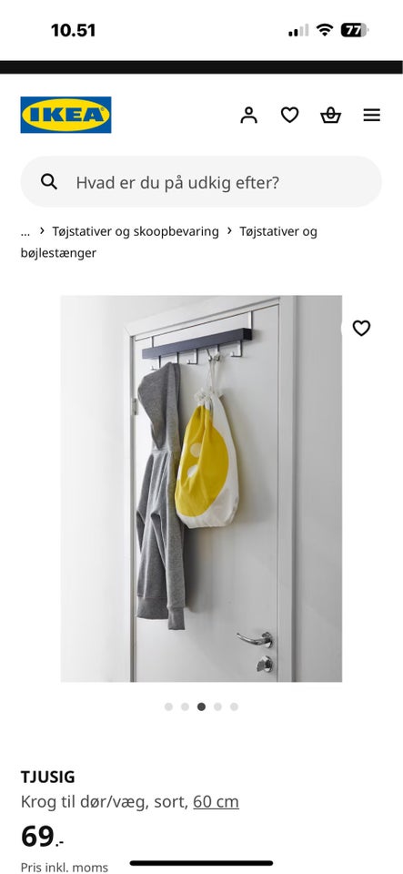 Knagerække, Ikea Tjusig