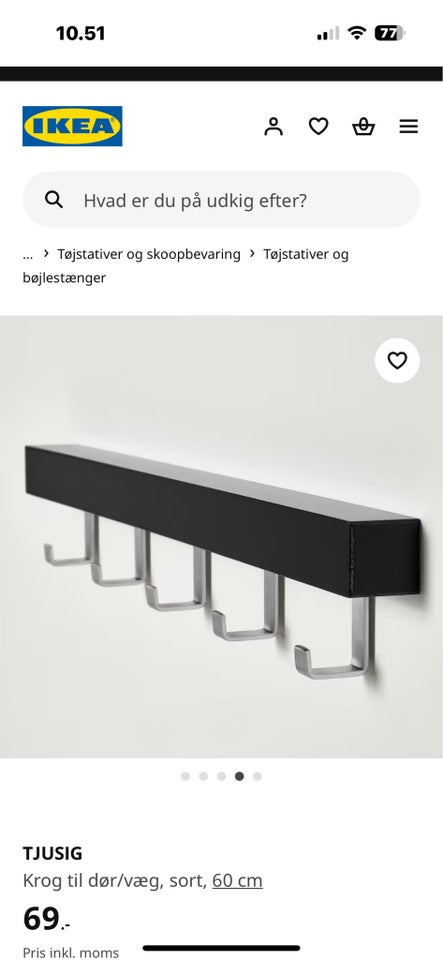 Knagerække, Ikea Tjusig