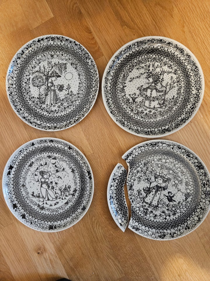 4 platter/tallerkener, Bjørn