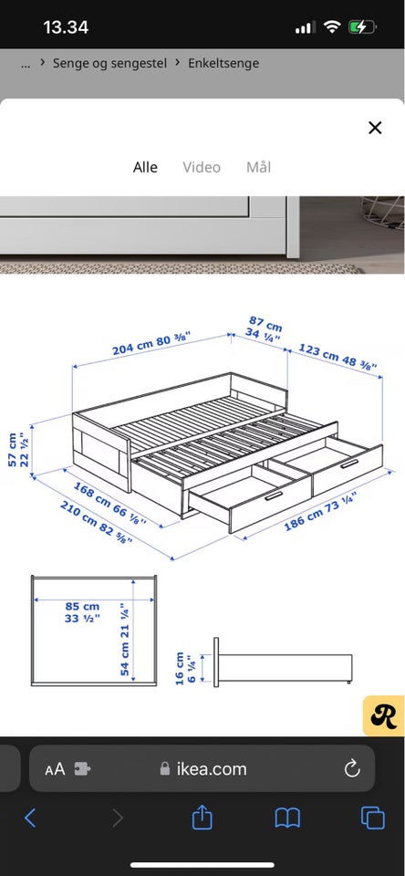 Sengeramme, IKEA