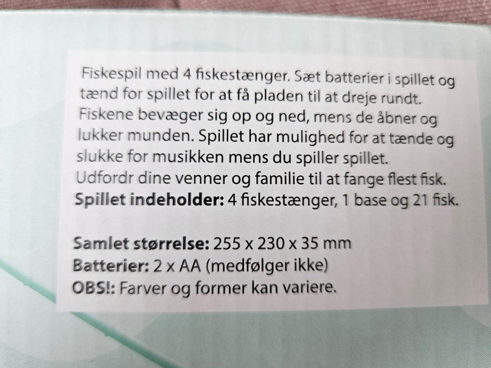 Fiskespil, Børnespil, andet spil