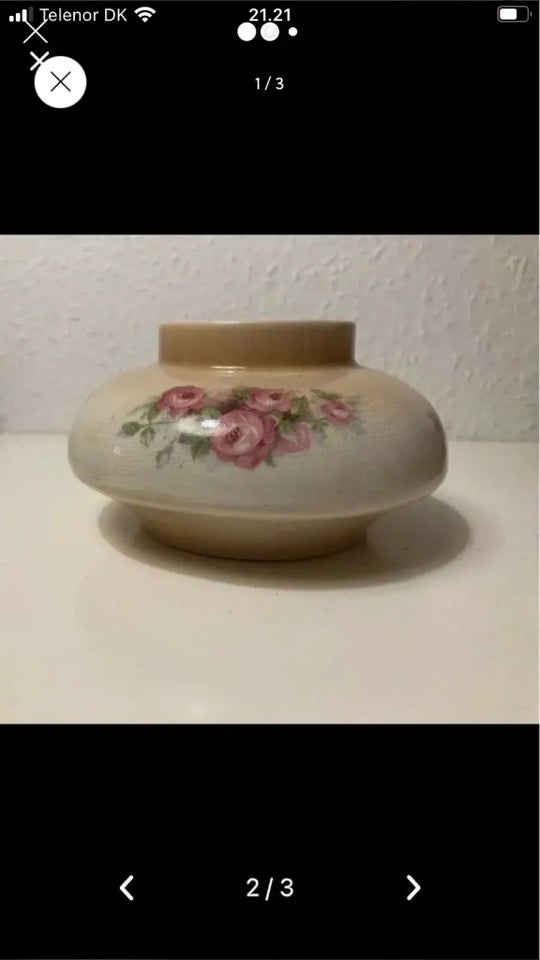 Vase Gl romantisk vase i porcelæn