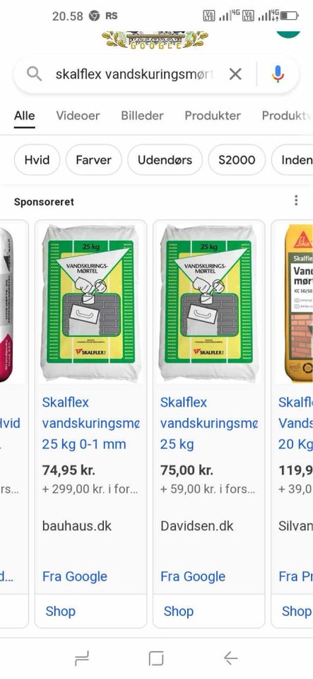 Skalflex Vandskuringsmørtel 25