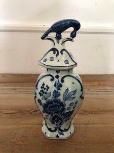 Porcelæn Krukke med låg Delft