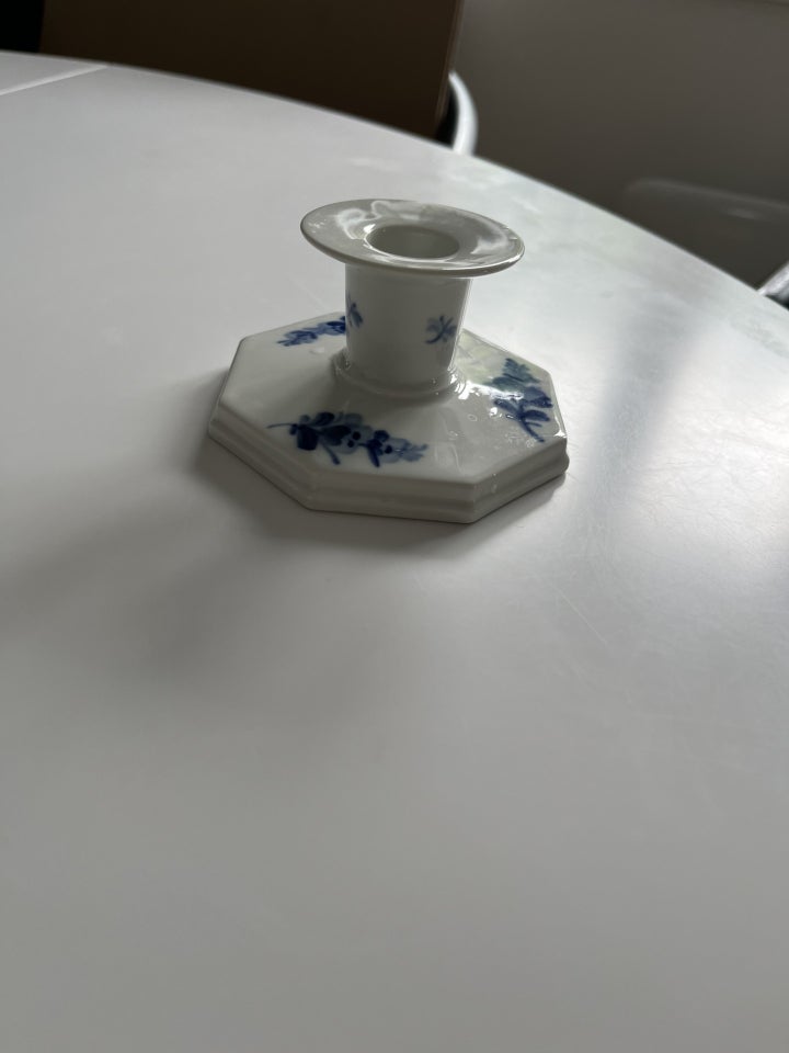 Porcelæn Blå Blomst Kantet