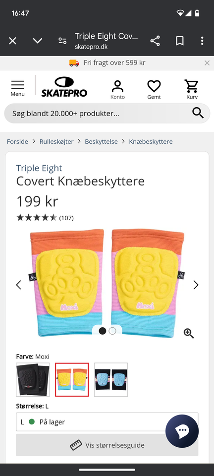 Knæbeskyttere triple eight str