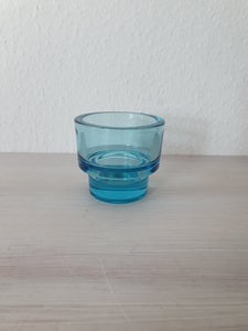 Glas Smuk lyseblå fyrfadsstage