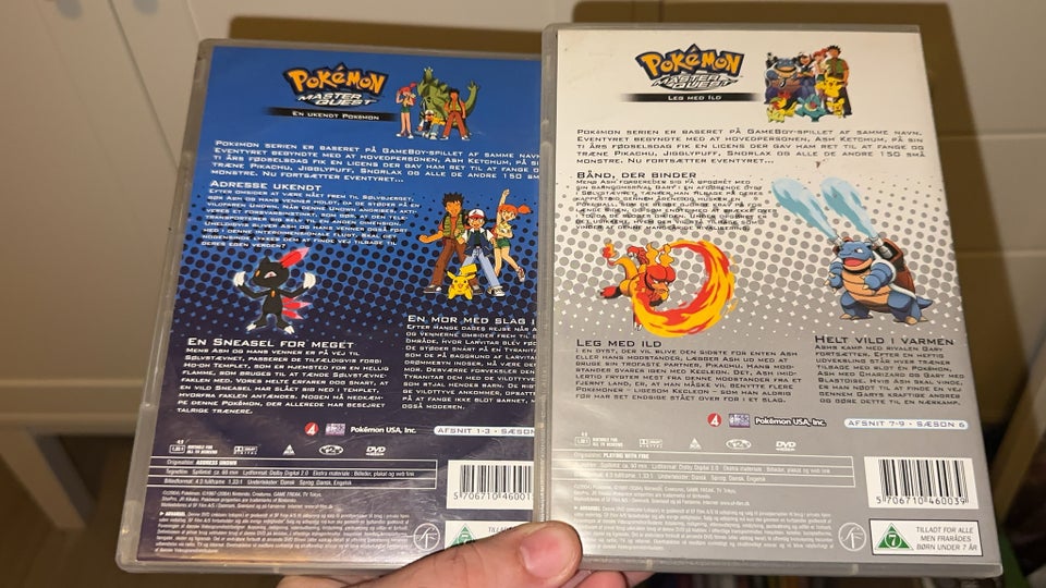 Pokemon film + kort, DVD, tegnefilm