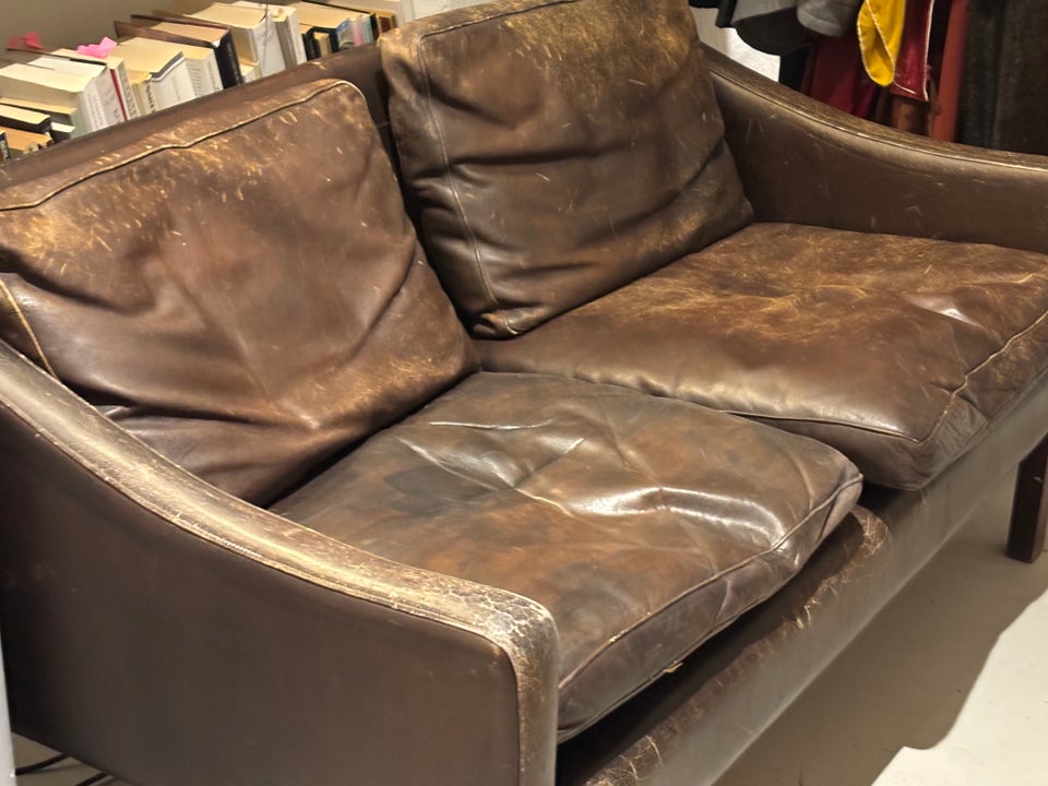 Lækker vintage læder sofa