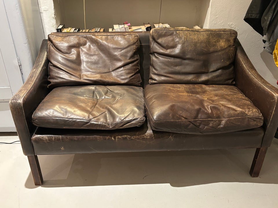 Lækker vintage læder sofa