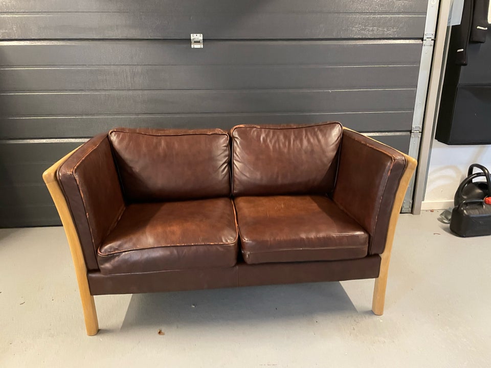 Sofa, læder, 2 pers.