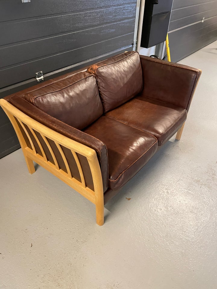 Sofa, læder, 2 pers.