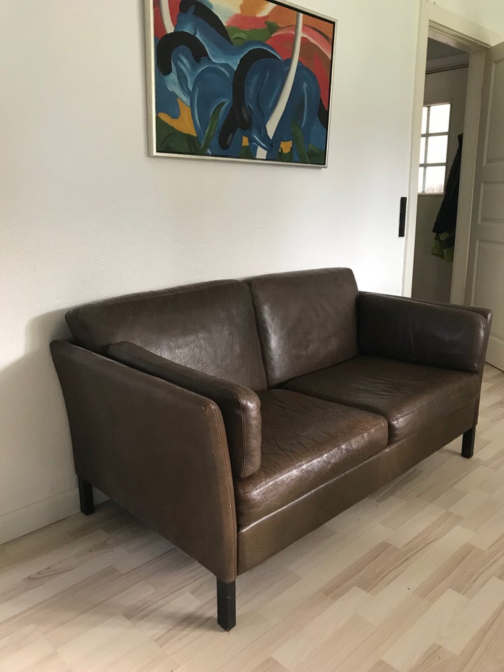 Sofa, læder, 2 pers.