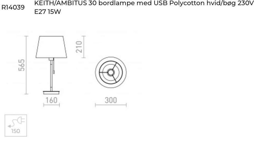 Skrivebordslampe, Keith/ Ambitus