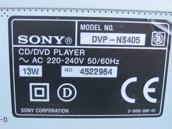 Dvd-afspiller, Sony, DVP-NS405