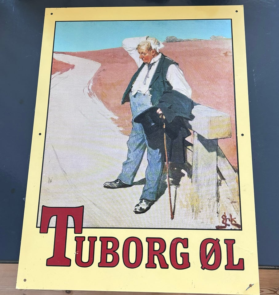 Skilte Tuborg tørstig mand