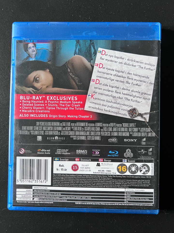 Insidious 3, Blu-ray, gyser