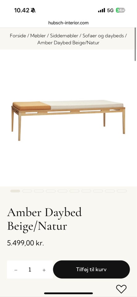 Amber Daybed fra Hübsch i eg Hübsch