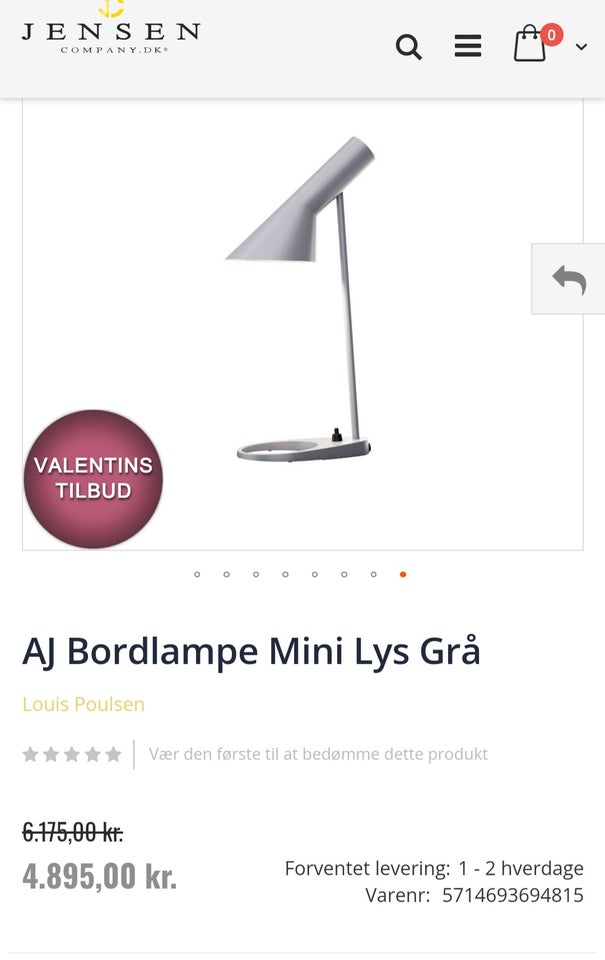Arne Jacobsen NY AJ bordlampe