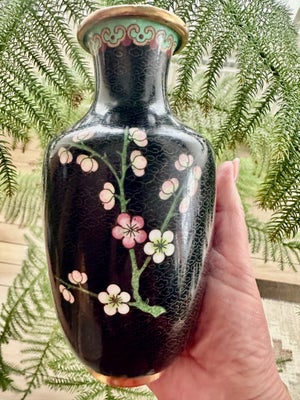 CLOISONNE vase Messing emalje