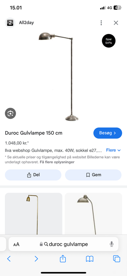 Gulvlampe, Duroc