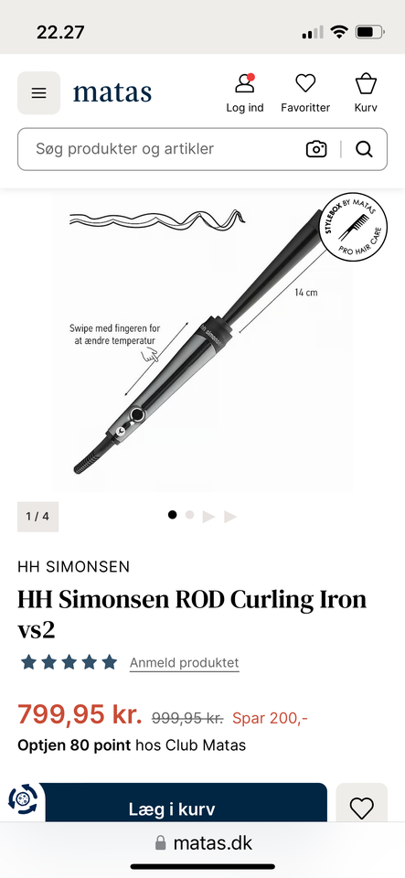 Krøllejern, ROD Curling Iron, HH