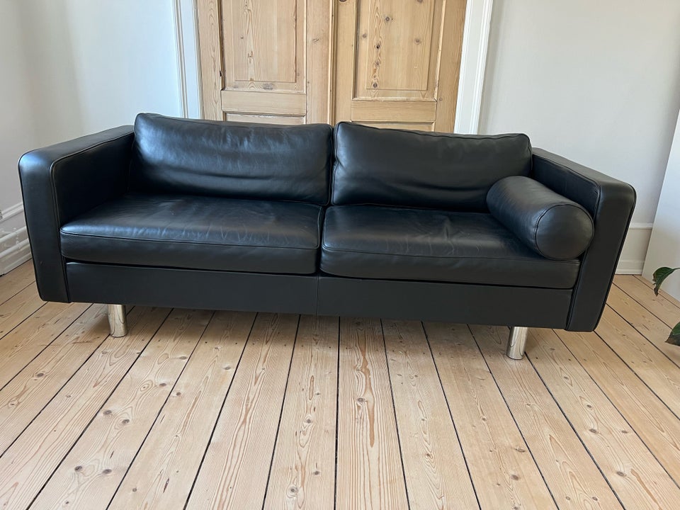 Sofa, læder, 3 pers.