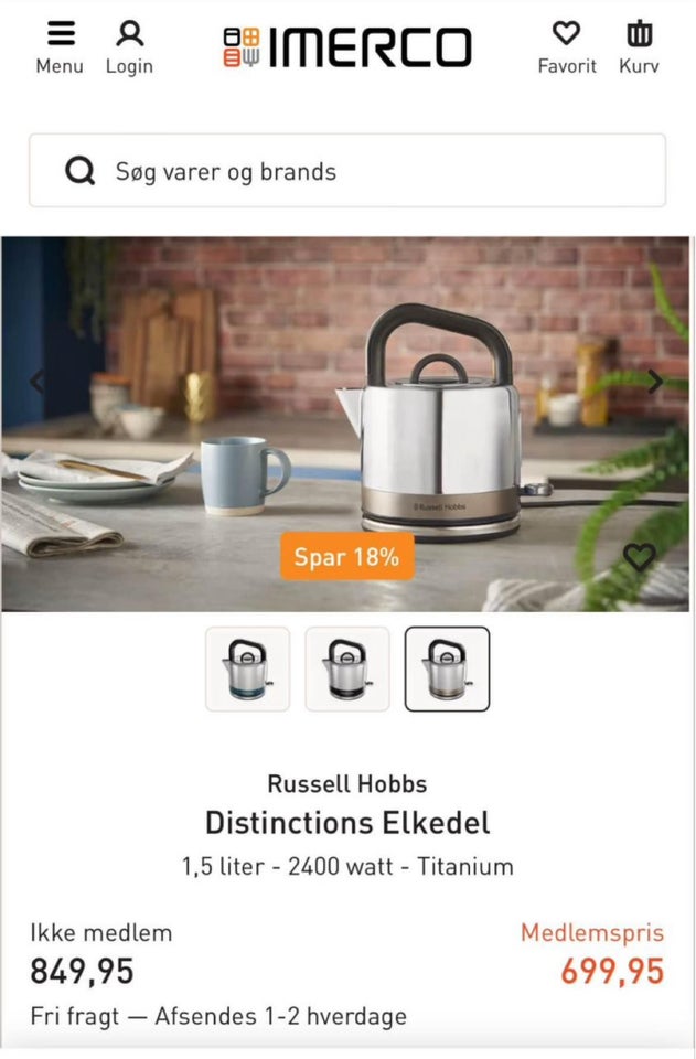 Electric kettle, Russell Hobbs