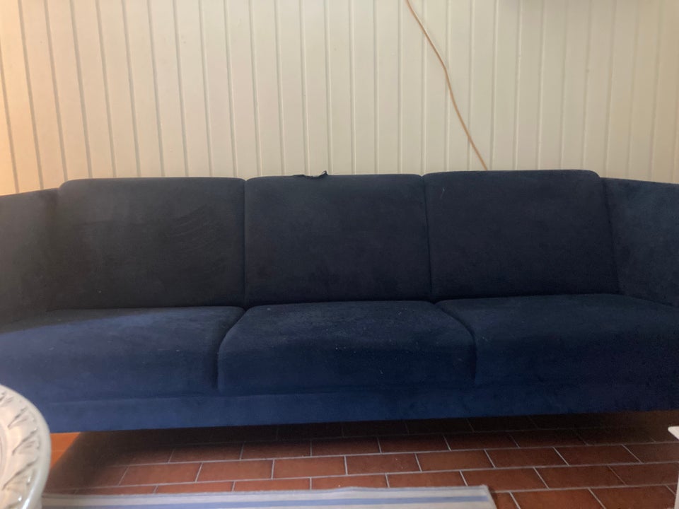 Velour 3 personers sofa