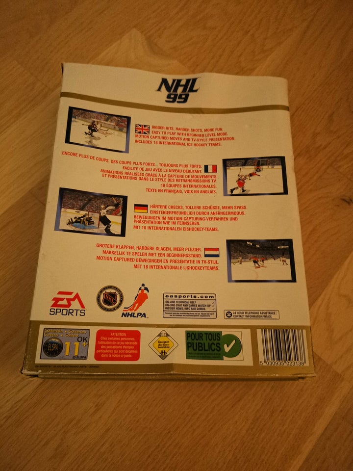 NHL 99 big box, sport