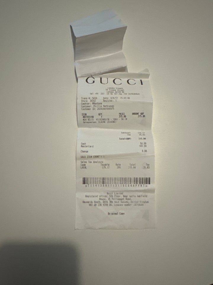 Bælte Gucci  str 90cm