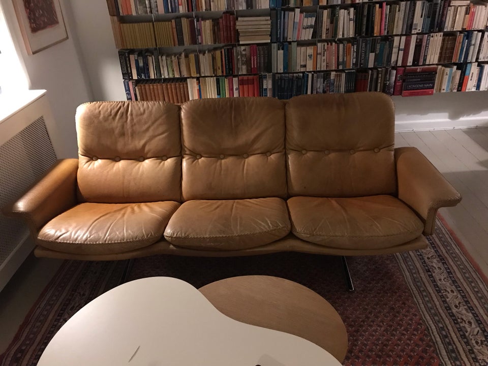 Sofa, læder, 3 pers.