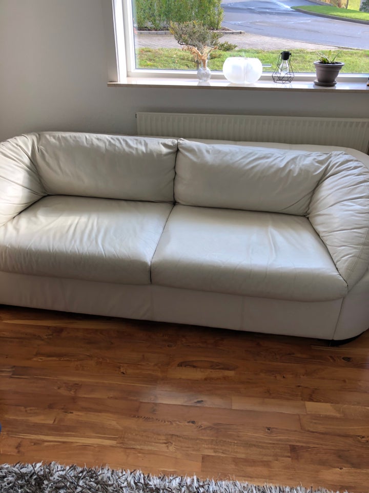 Sofa, læder, 3 pers.